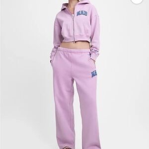 Madhappy x Gap purple Set Cropped Mad Hoodie and Straight Leg Sweatpants New
